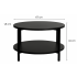 Nowoczesny, okrągły stolik kawowy 65 cm – Styl loft, dwupoziomowy MILANO M14